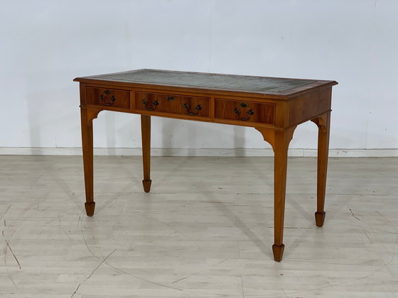 Image 1 of anglais acajou bureau table desk vintage