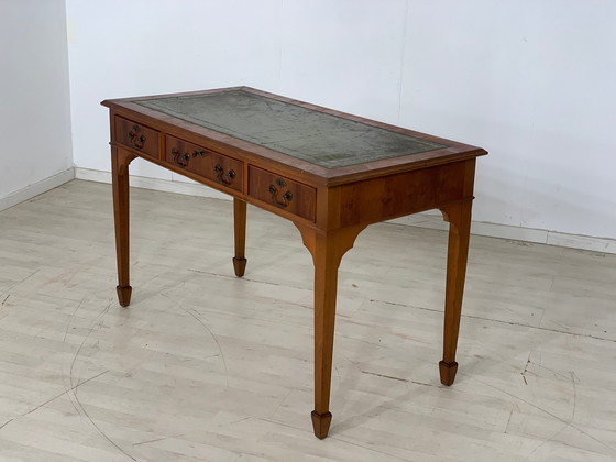 Image 1 of anglais acajou bureau table desk vintage