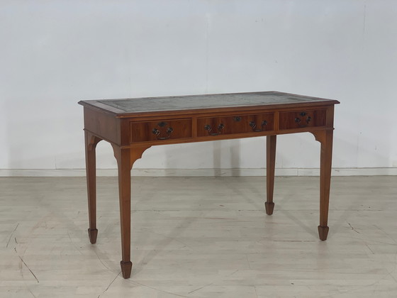 Image 1 of anglais acajou bureau table desk vintage