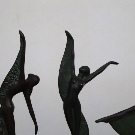 Image 1 of 3 Sculptures de danseuses en bronze de Mariani Caggiati, années 1980