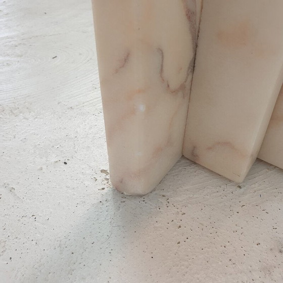 Image 1 of Table basse vintage en marbre et verre, Italie 1970