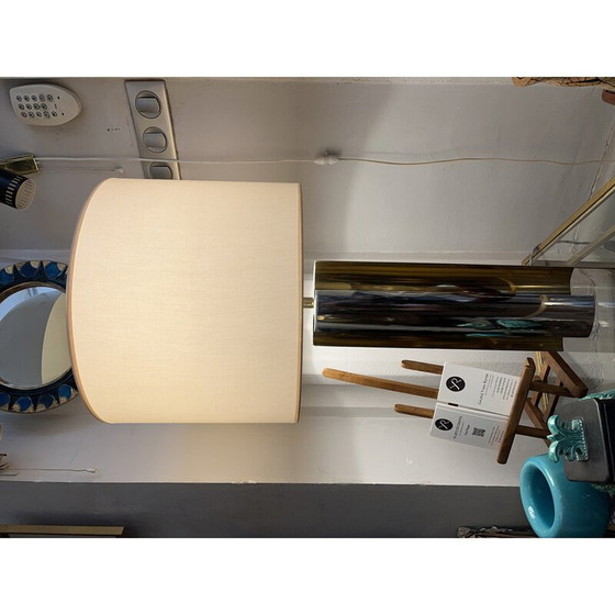 Image 1 of Vintage lamp in gold and silver metal by Giovanni Banci, 1980