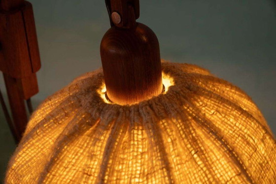 Image 1 of Lampadaire Japandi Domus Danemark, lampe arche vintage en teck