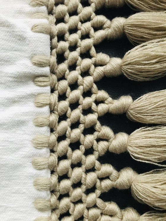 Image 1 of Housse Coussin Macramé Lin