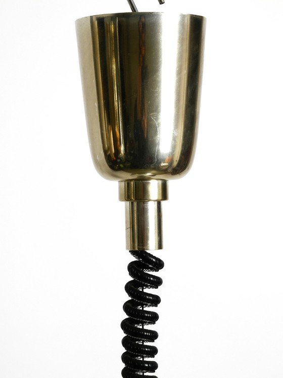 Image 1 of Magnifique et rare plafonnier Mid Century de la Vereinigte Werkstätten entièrement plaqué argent