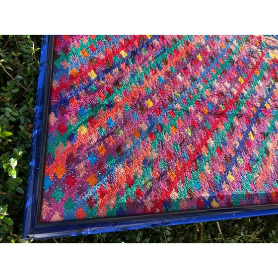 Tapis indien multicolore vintage, 1970 – Peintures et dessins (photo 7 of 13)