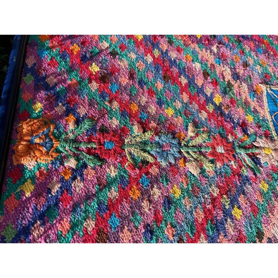 Tapis indien multicolore vintage, 1970 – Peintures et dessins (photo 5 of 13)