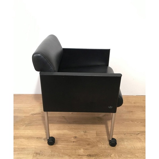 Image 1 of Ensemble de 4 fauteuils en cuir vintage 1970