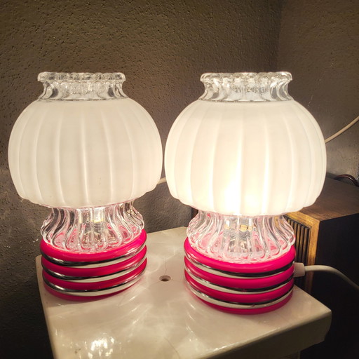 2x Lampes Champignon Graewe Leuchten, Allemagne, 1950,60