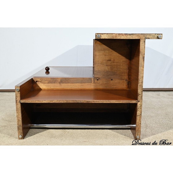 Image 1 of Bar d'appartement vintage en placage d'acajou sapele, 1940