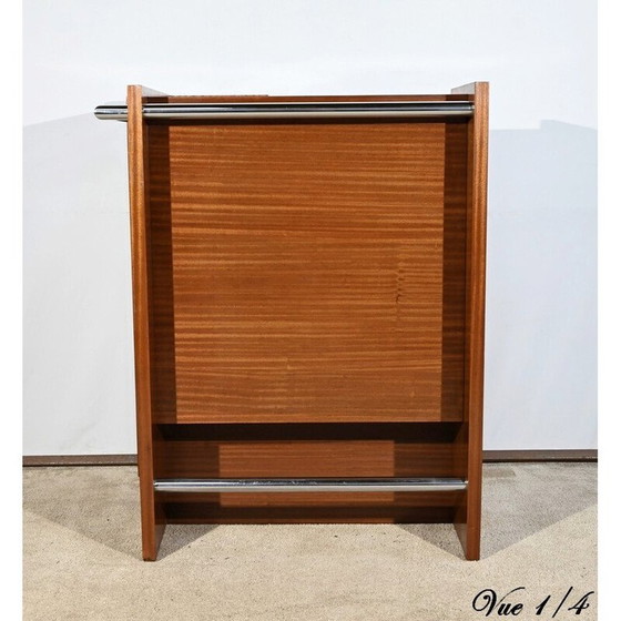 Image 1 of Bar d'appartement vintage en placage d'acajou sapele, 1940