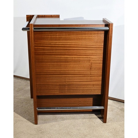 Image 1 of Bar d'appartement vintage en placage d'acajou sapele, 1940