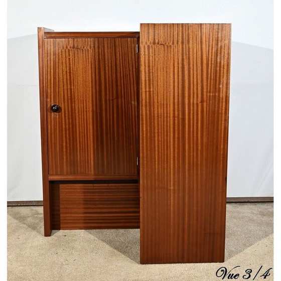Image 1 of Bar d'appartement vintage en placage d'acajou sapele, 1940