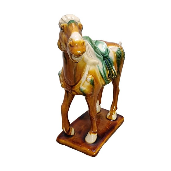 Image 1 of Cheval chinois vintage de style dynastie Tang 1970