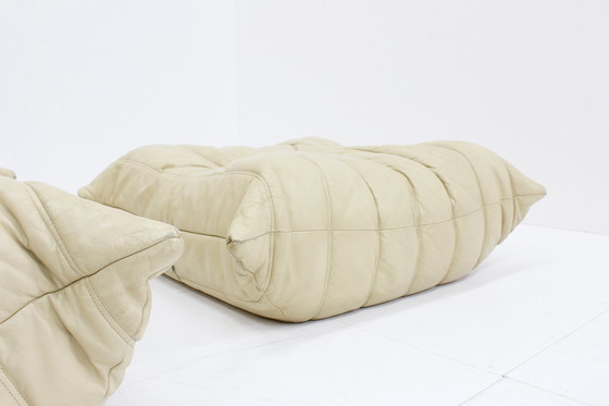 Image 1 of Canapé Ligne Roset Vintage Togo Ensemble Cuir Beige