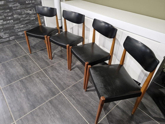 Image 1 of Suite De 4 Chaises Scandinaves, Années 1970