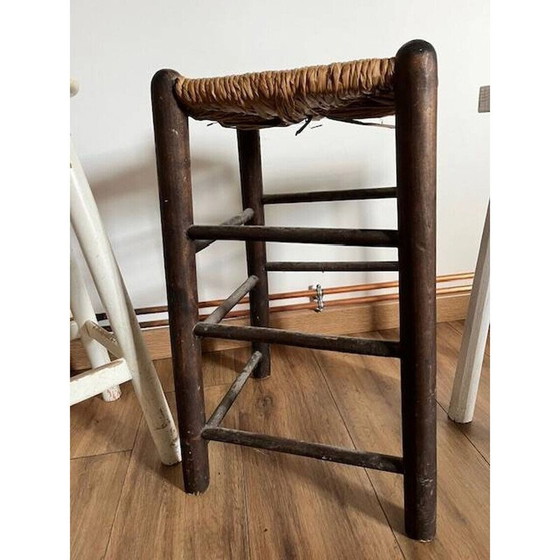 Image 1 of Ensemble de 3 tabourets hauts vintage dépareillés