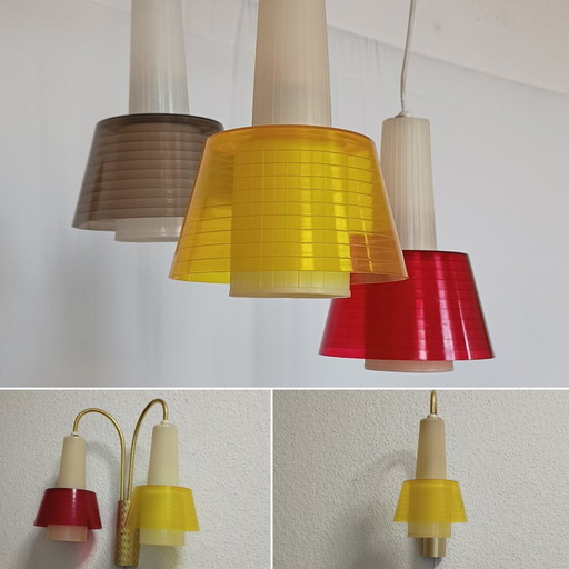 Erco Grand lot de lampes des années 50