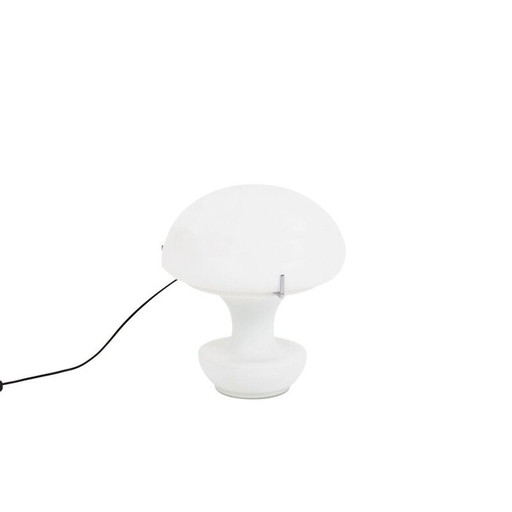 Lampe vintage "Mushroom" en verre opalin, 1970