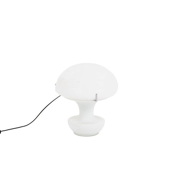 Image 1 of Lampe vintage "Mushroom" en verre opalin, 1970