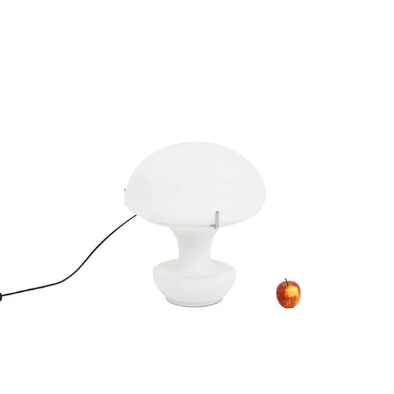 Image 1 of Lampe vintage "Mushroom" en verre opalin, 1970