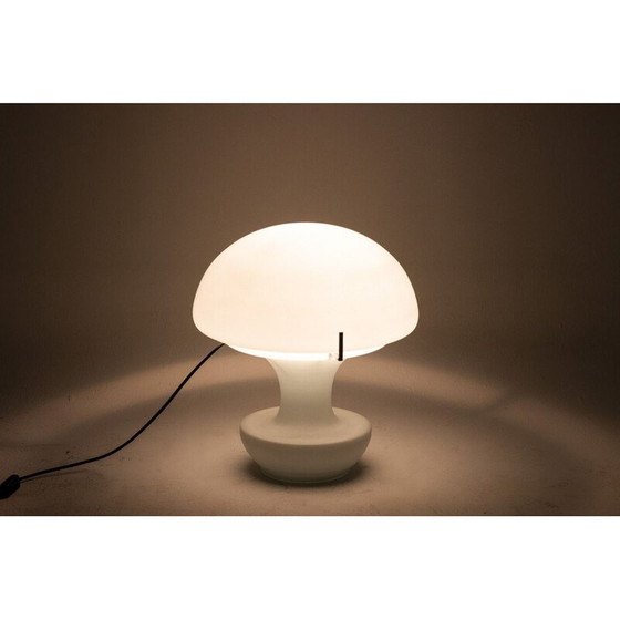 Image 1 of Lampe vintage "Mushroom" en verre opalin, 1970