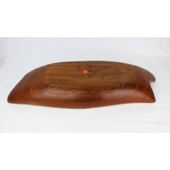 Image 1 of Coupe scandinave vintage en teck sculpté, 1960