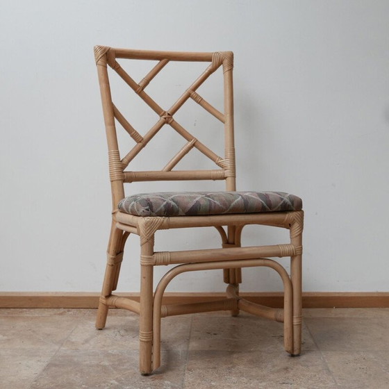 Image 1 of Ensemble de 6 chaises Chippendale vintage en faux bambou Hollande 1970