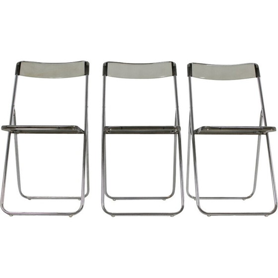 Image 1 of Ensemble de 3 chaises pliantes vintage, Suède 1970
