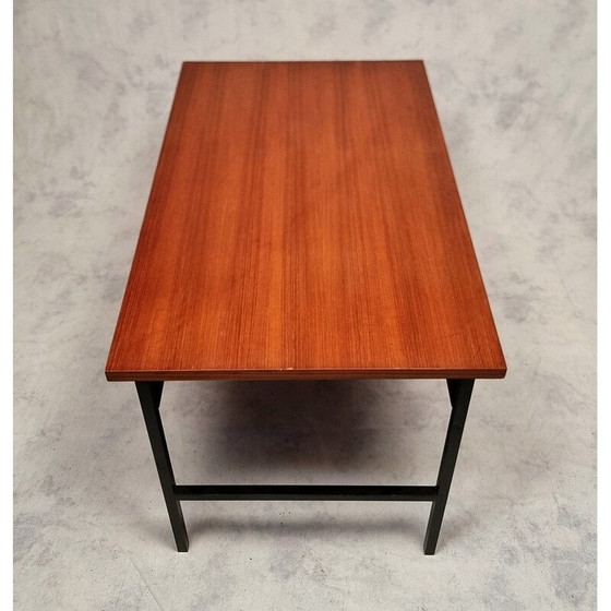 Image 1 of Bureau vintage en teck et métal chromé par Luigi Bartolini, 1960