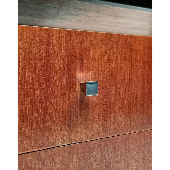 Image 1 of Bureau vintage en teck et métal chromé par Luigi Bartolini, 1960