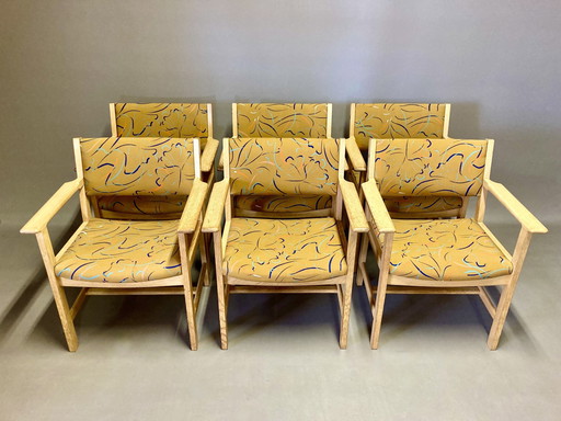 Suite De 6 Fauteuils Estampille Getama "Design Scandinave" 1960.