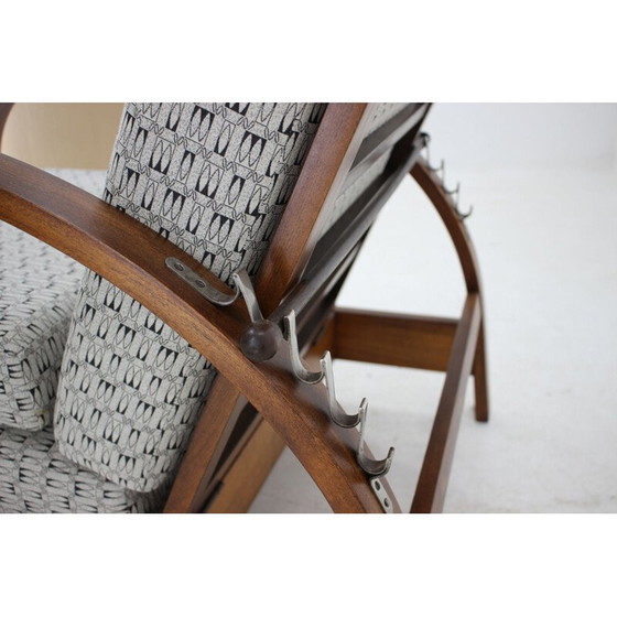 Image 1 of Chaise longue réglable Vintage Art Deco, Tchécoslovaquie 1930
