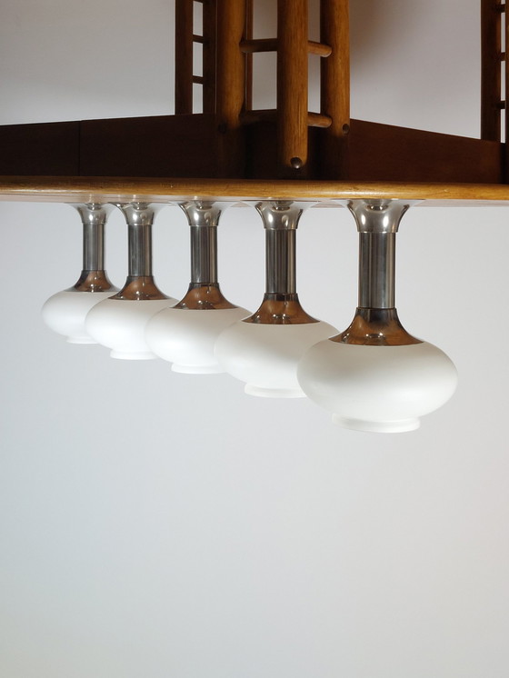 Image 1 of 5 X Narva Ddr Appliques Plafonniers Space Age Mid Century Vintage