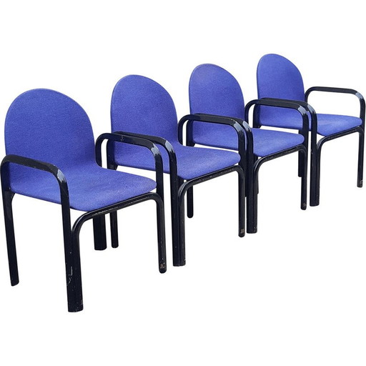 Fauteuil vintage Orsay en tissu bleu électrique par Gae Aulenti pour Knoll