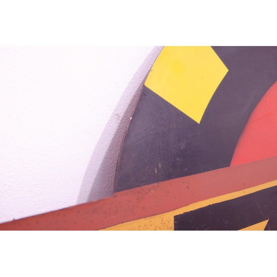 Image 1 of Plaque publicitaire vintage avec les lettres ZTS en tôle et métal, Tchécoslovaquie 1980