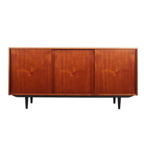 Buffet en teck, design danois, années 1960, designer : E.W. Bach