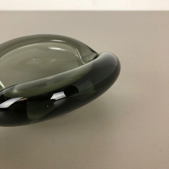 Image 1 of Paire de cendriers en verre vintage par Per Lutken pour Holmegaard, Danemark 1960