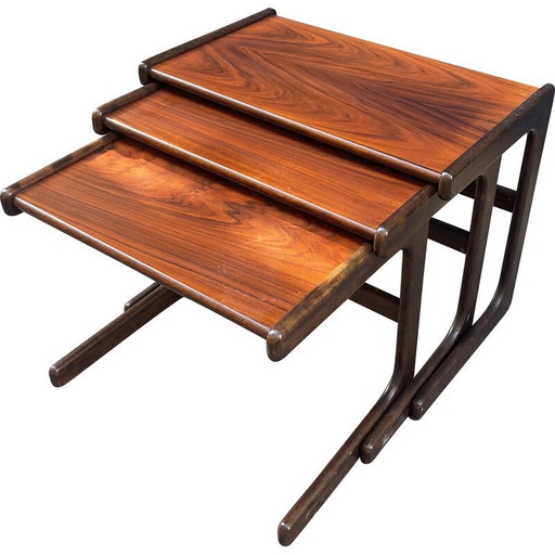 Table gigogne vintage en bois de rose