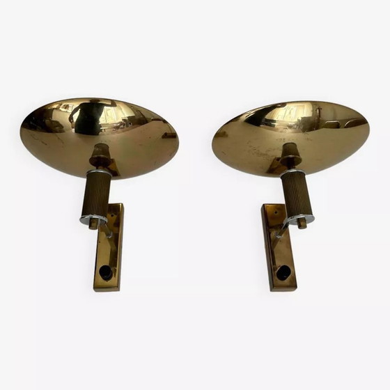 Image 1 of 2X D’Applique Vintage Chrome Et Laiton