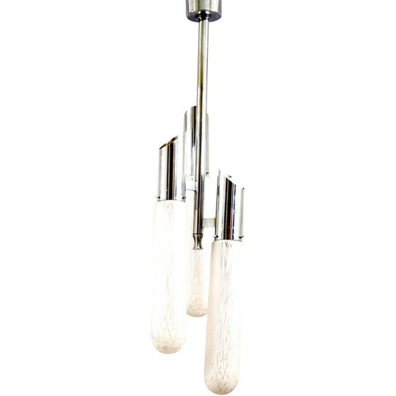 Image 1 of Lampe de plafond en aluminium vintage par Carlo Nason pour Mazzega, Italie