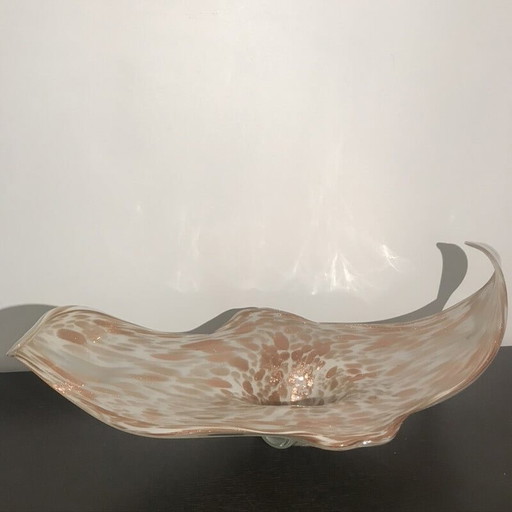Coupe vintage en verre et cuivre pour Fratelli & Toso, 1960s