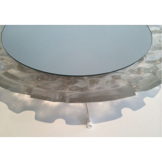 Image 1 of Miroir lumineux vintage en plastique moulé, 1970