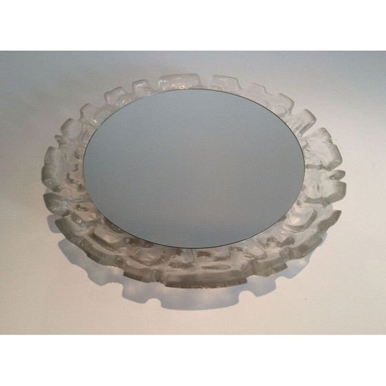 Image 1 of Miroir lumineux vintage en plastique moulé, 1970