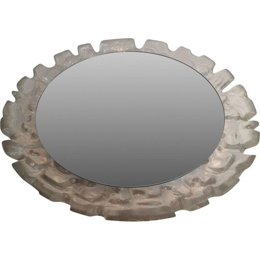 Miroir lumineux vintage en plastique moulé, 1970