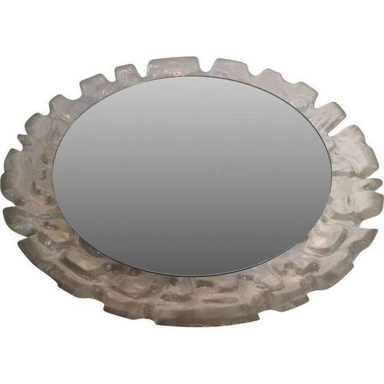 Image 1 of Miroir lumineux vintage en plastique moulé, 1970