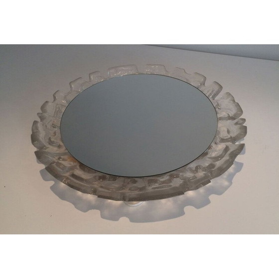 Image 1 of Miroir lumineux vintage en plastique moulé, 1970