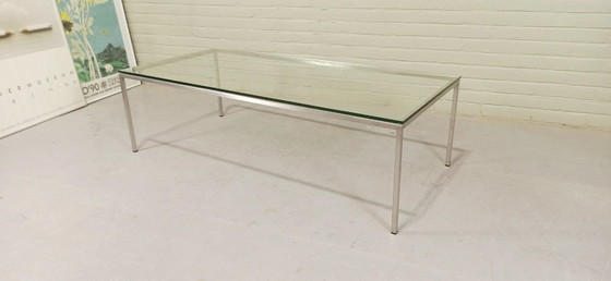 Image 1 of Table basse vintage postmoderne en chrome et verre