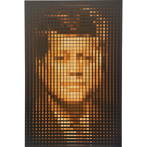Sérigraphie vintage "J.F Kennedy" en couleurs sur papier vélin par Yvaral, 1979