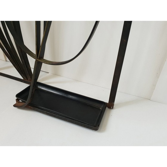 Image 1 of Porte-manteau vintage en plastique noir, 1950